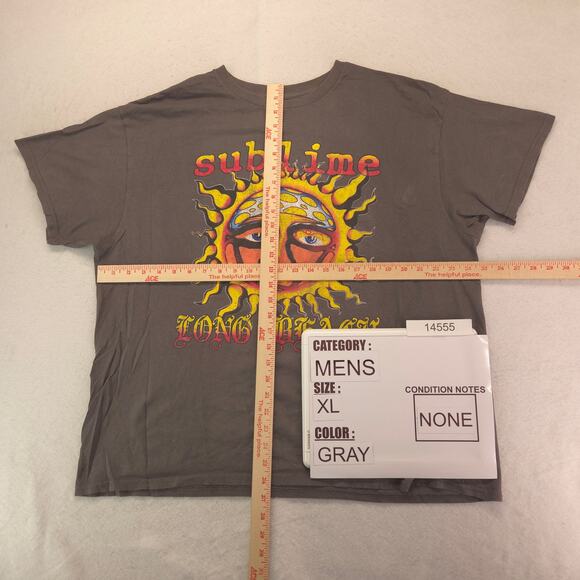 Sublime Band Short Sleeve Crew Neck Graphic Shirt Mens Size Extra Large XL Gray - Picture 5 of 9